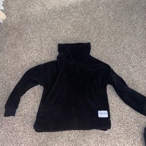Calvin Klein Black Turtle Neck Pullover Fleece NWOT